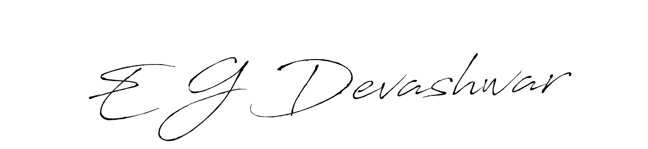 if you are searching for the best signature style for your name E G Devashwar. so please give up your signature search. here we have designed multiple signature styles  using Antro_Vectra. E G Devashwar signature style 6 images and pictures png