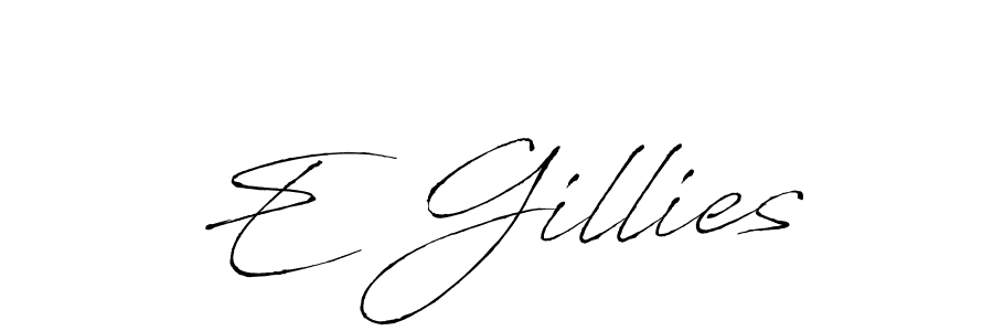 Antro_Vectra is a professional signature style that is perfect for those who want to add a touch of class to their signature. It is also a great choice for those who want to make their signature more unique. Get E Gillies name to fancy signature for free. E Gillies signature style 6 images and pictures png