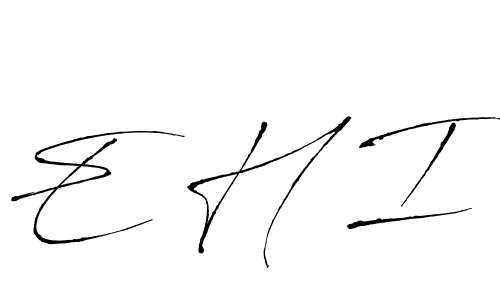 Create a beautiful signature design for name E H I. With this signature (Antro_Vectra) fonts, you can make a handwritten signature for free. E H I signature style 6 images and pictures png