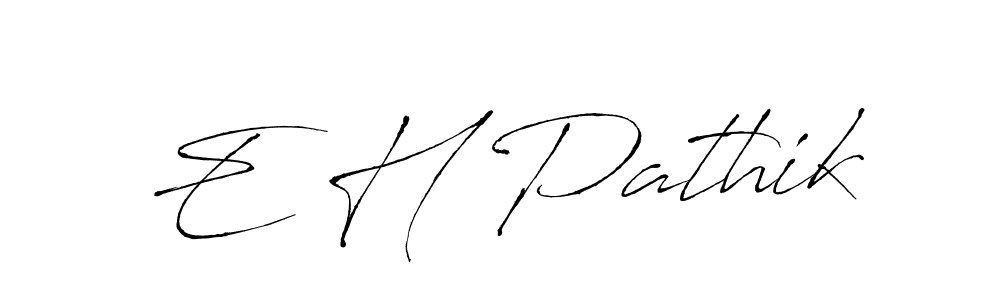 How to Draw E H Pathik signature style? Antro_Vectra is a latest design signature styles for name E H Pathik. E H Pathik signature style 6 images and pictures png