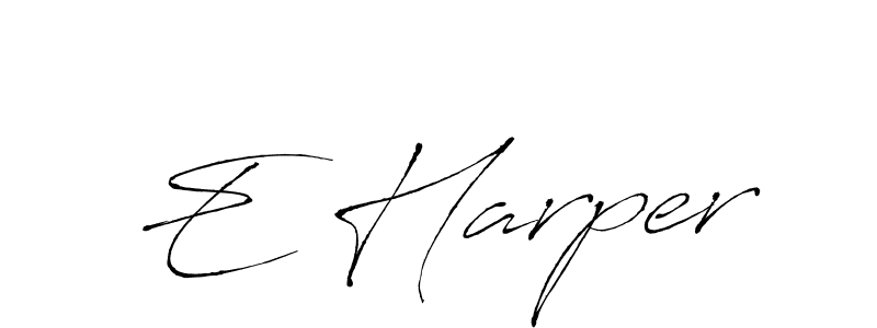 You should practise on your own different ways (Antro_Vectra) to write your name (E Harper) in signature. don't let someone else do it for you. E Harper signature style 6 images and pictures png