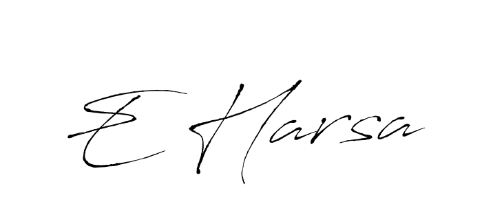 Design your own signature with our free online signature maker. With this signature software, you can create a handwritten (Antro_Vectra) signature for name E Harsa. E Harsa signature style 6 images and pictures png