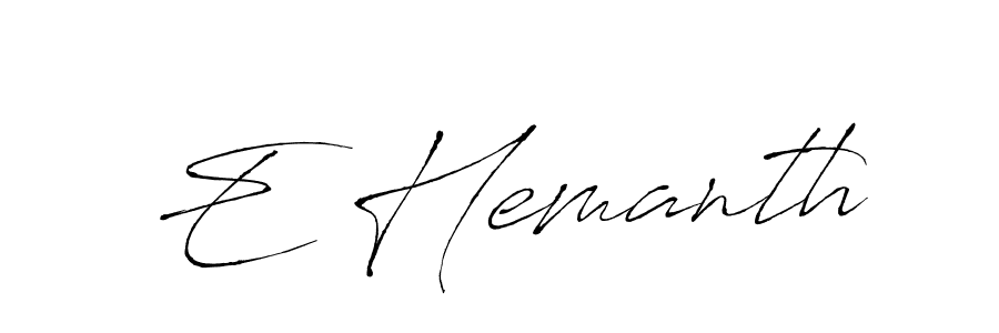 You can use this online signature creator to create a handwritten signature for the name E Hemanth. This is the best online autograph maker. E Hemanth signature style 6 images and pictures png