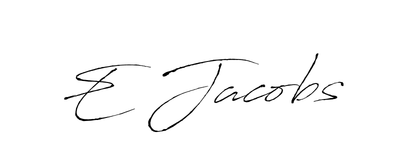 You should practise on your own different ways (Antro_Vectra) to write your name (E Jacobs) in signature. don't let someone else do it for you. E Jacobs signature style 6 images and pictures png