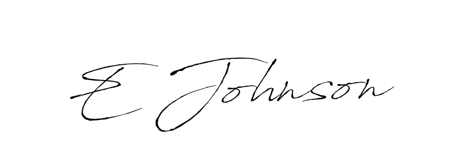 if you are searching for the best signature style for your name E Johnson. so please give up your signature search. here we have designed multiple signature styles  using Antro_Vectra. E Johnson signature style 6 images and pictures png