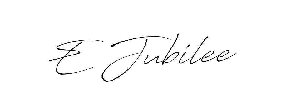 How to make E Jubilee signature? Antro_Vectra is a professional autograph style. Create handwritten signature for E Jubilee name. E Jubilee signature style 6 images and pictures png