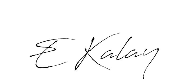 How to make E Kalay signature? Antro_Vectra is a professional autograph style. Create handwritten signature for E Kalay name. E Kalay signature style 6 images and pictures png