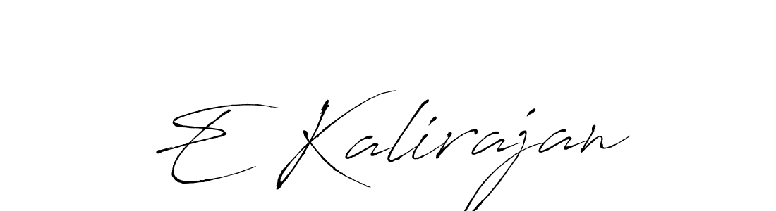 How to make E Kalirajan signature? Antro_Vectra is a professional autograph style. Create handwritten signature for E Kalirajan name. E Kalirajan signature style 6 images and pictures png