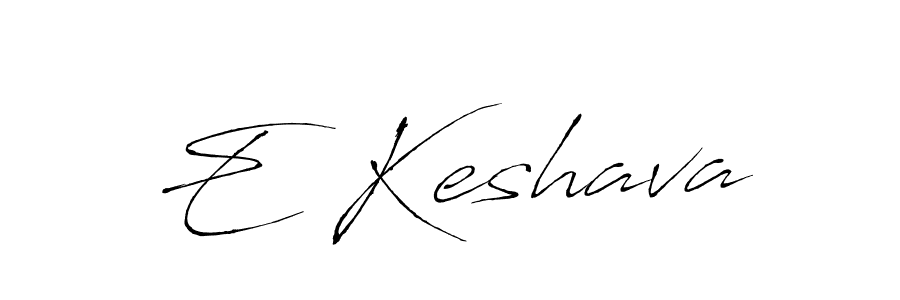 Create a beautiful signature design for name E Keshava. With this signature (Antro_Vectra) fonts, you can make a handwritten signature for free. E Keshava signature style 6 images and pictures png