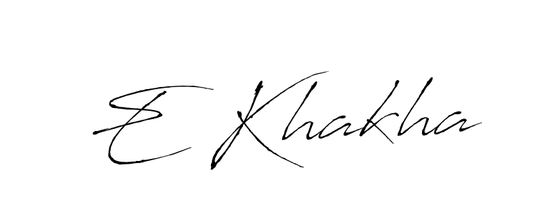 The best way (Antro_Vectra) to make a short signature is to pick only two or three words in your name. The name E Khakha include a total of six letters. For converting this name. E Khakha signature style 6 images and pictures png