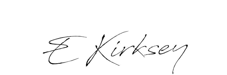 How to make E Kirksey signature? Antro_Vectra is a professional autograph style. Create handwritten signature for E Kirksey name. E Kirksey signature style 6 images and pictures png