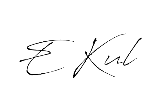 Antro_Vectra is a professional signature style that is perfect for those who want to add a touch of class to their signature. It is also a great choice for those who want to make their signature more unique. Get E Kul name to fancy signature for free. E Kul signature style 6 images and pictures png