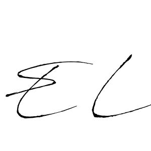 E L stylish signature style. Best Handwritten Sign (Antro_Vectra) for my name. Handwritten Signature Collection Ideas for my name E L. E L signature style 6 images and pictures png