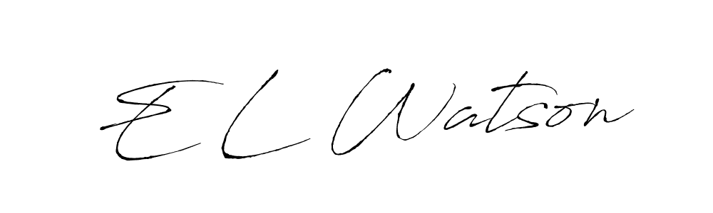Design your own signature with our free online signature maker. With this signature software, you can create a handwritten (Antro_Vectra) signature for name E L Watson. E L Watson signature style 6 images and pictures png