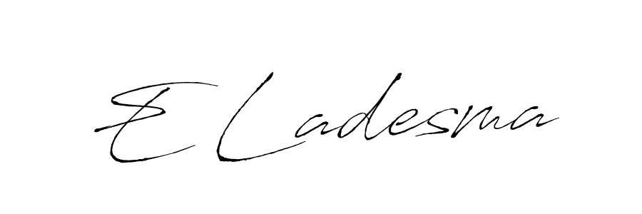 The best way (Antro_Vectra) to make a short signature is to pick only two or three words in your name. The name E Ladesma include a total of six letters. For converting this name. E Ladesma signature style 6 images and pictures png