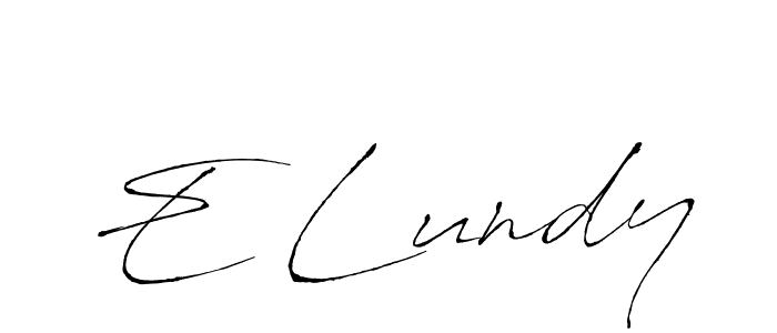 Make a beautiful signature design for name E Lundy. With this signature (Antro_Vectra) style, you can create a handwritten signature for free. E Lundy signature style 6 images and pictures png