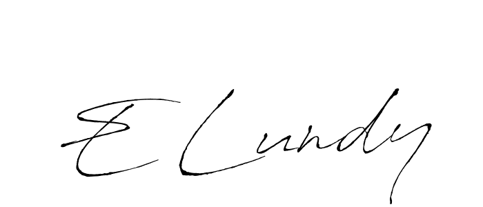 Design your own signature with our free online signature maker. With this signature software, you can create a handwritten (Antro_Vectra) signature for name E Lundy. E Lundy signature style 6 images and pictures png