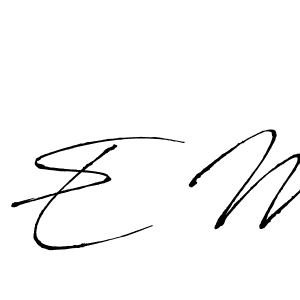 Best and Professional Signature Style for E M. Antro_Vectra Best Signature Style Collection. E M signature style 6 images and pictures png