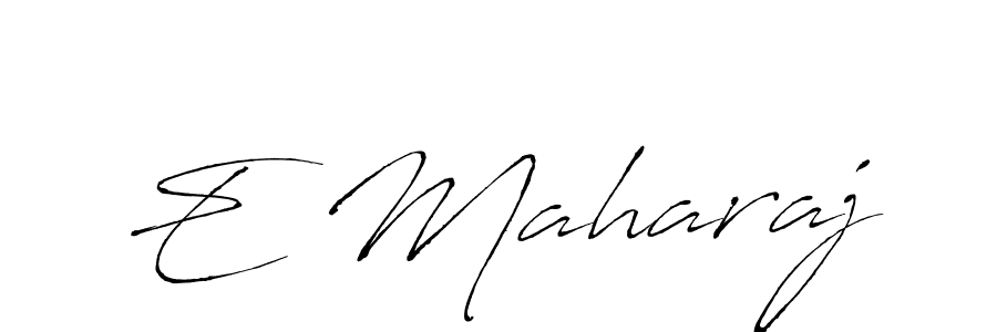 Make a beautiful signature design for name E Maharaj. With this signature (Antro_Vectra) style, you can create a handwritten signature for free. E Maharaj signature style 6 images and pictures png