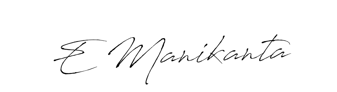 Make a beautiful signature design for name E Manikanta. With this signature (Antro_Vectra) style, you can create a handwritten signature for free. E Manikanta signature style 6 images and pictures png