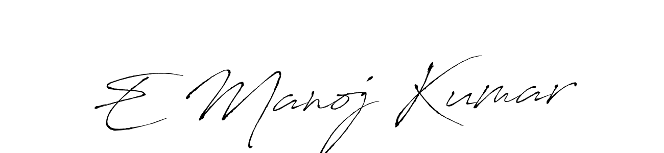 This is the best signature style for the E Manoj Kumar name. Also you like these signature font (Antro_Vectra). Mix name signature. E Manoj Kumar signature style 6 images and pictures png