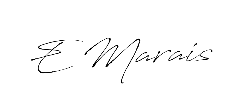 The best way (Antro_Vectra) to make a short signature is to pick only two or three words in your name. The name E Marais include a total of six letters. For converting this name. E Marais signature style 6 images and pictures png