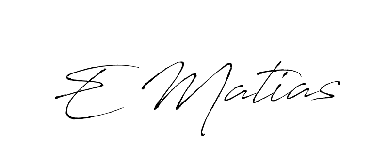 Antro_Vectra is a professional signature style that is perfect for those who want to add a touch of class to their signature. It is also a great choice for those who want to make their signature more unique. Get E Matias name to fancy signature for free. E Matias signature style 6 images and pictures png