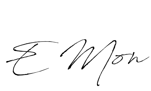 You should practise on your own different ways (Antro_Vectra) to write your name (E Mon) in signature. don't let someone else do it for you. E Mon signature style 6 images and pictures png