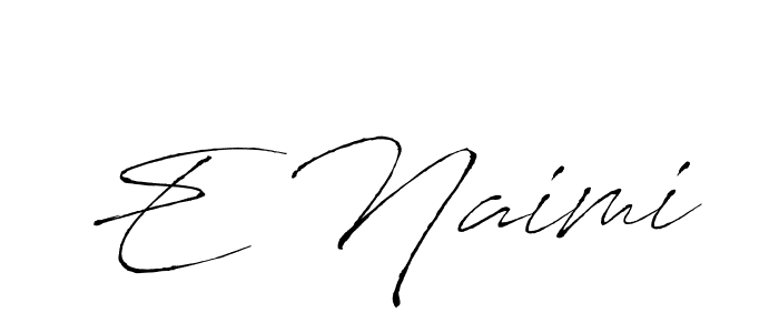 Also we have E Naimi name is the best signature style. Create professional handwritten signature collection using Antro_Vectra autograph style. E Naimi signature style 6 images and pictures png