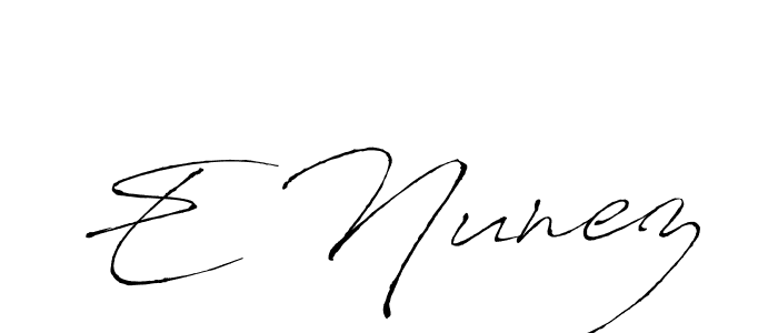 Antro_Vectra is a professional signature style that is perfect for those who want to add a touch of class to their signature. It is also a great choice for those who want to make their signature more unique. Get E Nunez name to fancy signature for free. E Nunez signature style 6 images and pictures png