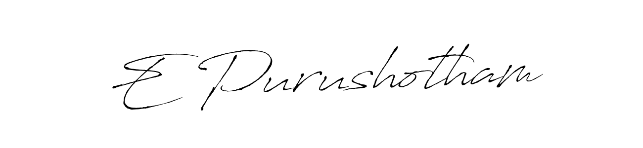 Also You can easily find your signature by using the search form. We will create E Purushotham name handwritten signature images for you free of cost using Antro_Vectra sign style. E Purushotham signature style 6 images and pictures png