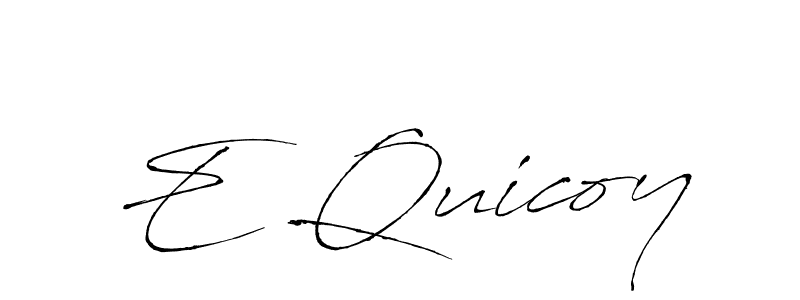 Also You can easily find your signature by using the search form. We will create E Quicoy name handwritten signature images for you free of cost using Antro_Vectra sign style. E Quicoy signature style 6 images and pictures png
