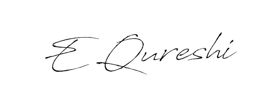 if you are searching for the best signature style for your name E Qureshi. so please give up your signature search. here we have designed multiple signature styles  using Antro_Vectra. E Qureshi signature style 6 images and pictures png