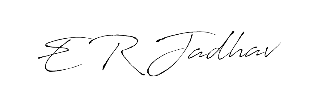 E R Jadhav stylish signature style. Best Handwritten Sign (Antro_Vectra) for my name. Handwritten Signature Collection Ideas for my name E R Jadhav. E R Jadhav signature style 6 images and pictures png
