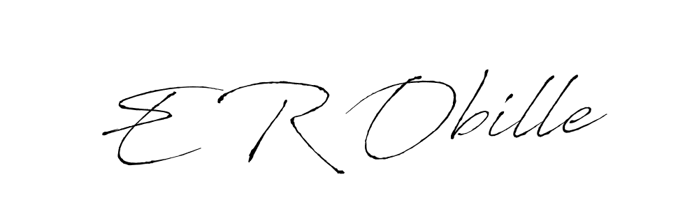 Create a beautiful signature design for name E R Obille. With this signature (Antro_Vectra) fonts, you can make a handwritten signature for free. E R Obille signature style 6 images and pictures png