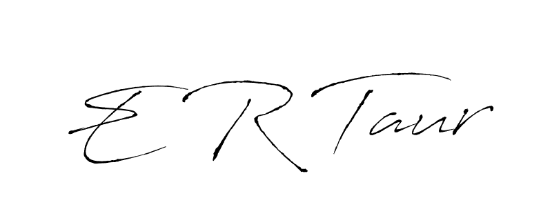 This is the best signature style for the E R Taur name. Also you like these signature font (Antro_Vectra). Mix name signature. E R Taur signature style 6 images and pictures png