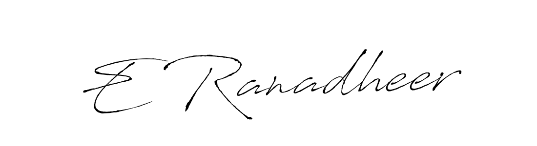 Use a signature maker to create a handwritten signature online. With this signature software, you can design (Antro_Vectra) your own signature for name E Ranadheer. E Ranadheer signature style 6 images and pictures png