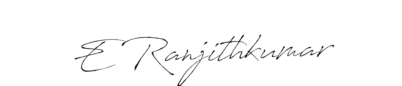 Create a beautiful signature design for name E Ranjithkumar. With this signature (Antro_Vectra) fonts, you can make a handwritten signature for free. E Ranjithkumar signature style 6 images and pictures png
