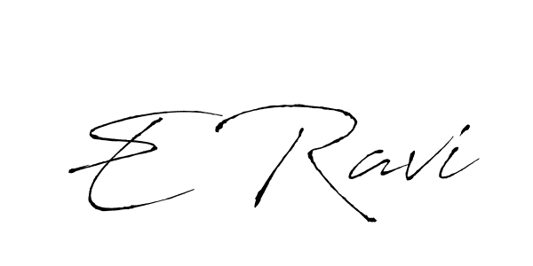 E Ravi stylish signature style. Best Handwritten Sign (Antro_Vectra) for my name. Handwritten Signature Collection Ideas for my name E Ravi. E Ravi signature style 6 images and pictures png