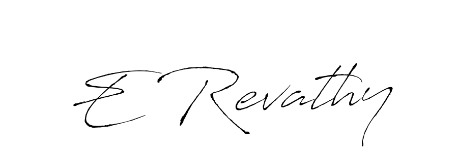 Make a beautiful signature design for name E Revathy. With this signature (Antro_Vectra) style, you can create a handwritten signature for free. E Revathy signature style 6 images and pictures png