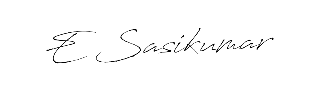 How to make E Sasikumar name signature. Use Antro_Vectra style for creating short signs online. This is the latest handwritten sign. E Sasikumar signature style 6 images and pictures png