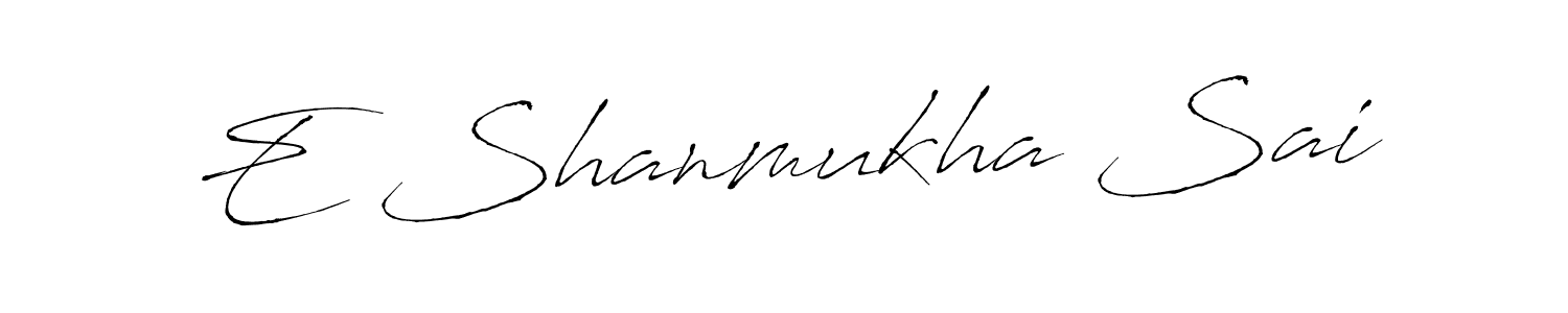 You should practise on your own different ways (Antro_Vectra) to write your name (E Shanmukha Sai) in signature. don't let someone else do it for you. E Shanmukha Sai signature style 6 images and pictures png