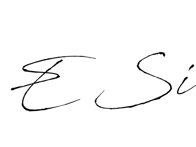 Use a signature maker to create a handwritten signature online. With this signature software, you can design (Antro_Vectra) your own signature for name E Si. E Si signature style 6 images and pictures png