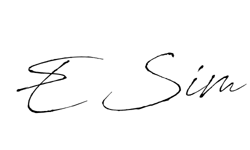 How to Draw E Sim signature style? Antro_Vectra is a latest design signature styles for name E Sim. E Sim signature style 6 images and pictures png
