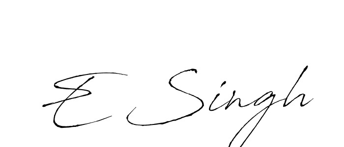You should practise on your own different ways (Antro_Vectra) to write your name (E Singh) in signature. don't let someone else do it for you. E Singh signature style 6 images and pictures png