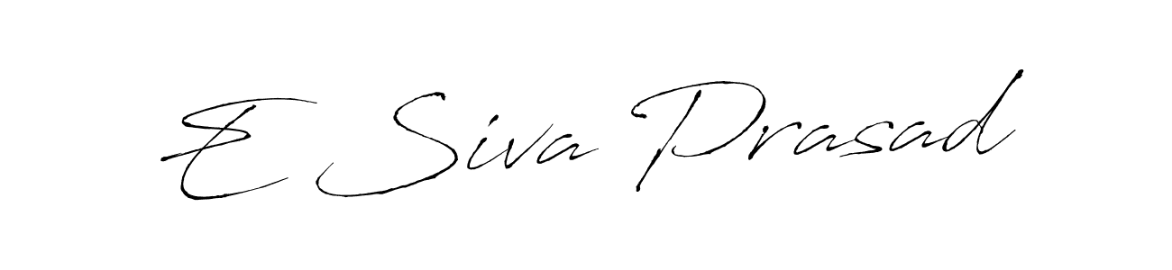 Make a beautiful signature design for name E Siva Prasad. With this signature (Antro_Vectra) style, you can create a handwritten signature for free. E Siva Prasad signature style 6 images and pictures png