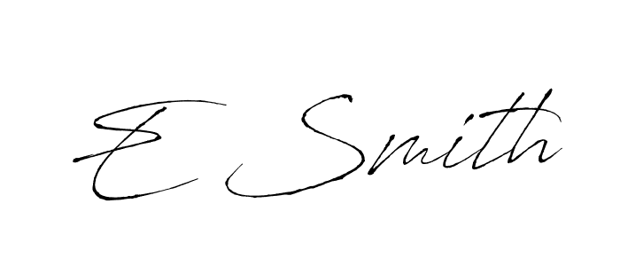 You should practise on your own different ways (Antro_Vectra) to write your name (E Smith) in signature. don't let someone else do it for you. E Smith signature style 6 images and pictures png