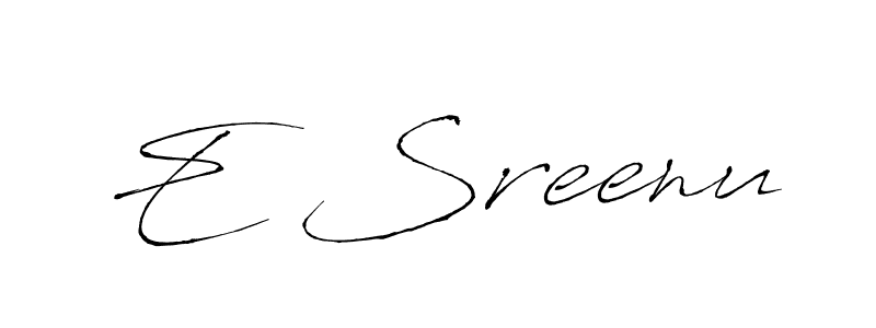 Create a beautiful signature design for name E Sreenu. With this signature (Antro_Vectra) fonts, you can make a handwritten signature for free. E Sreenu signature style 6 images and pictures png