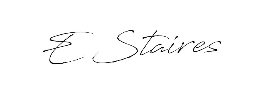 Design your own signature with our free online signature maker. With this signature software, you can create a handwritten (Antro_Vectra) signature for name E Staires. E Staires signature style 6 images and pictures png