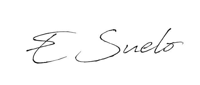 The best way (Antro_Vectra) to make a short signature is to pick only two or three words in your name. The name E Suelo include a total of six letters. For converting this name. E Suelo signature style 6 images and pictures png